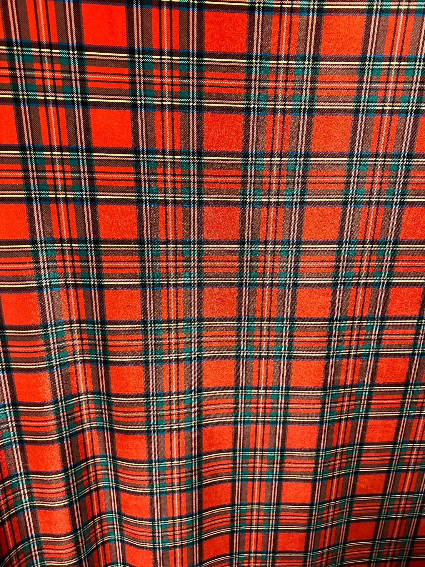 Christmas plaid design print on great quality of stretch velvet 4-way stretch 58/60” Sold by the YD. Ships worldwide from L.A CA