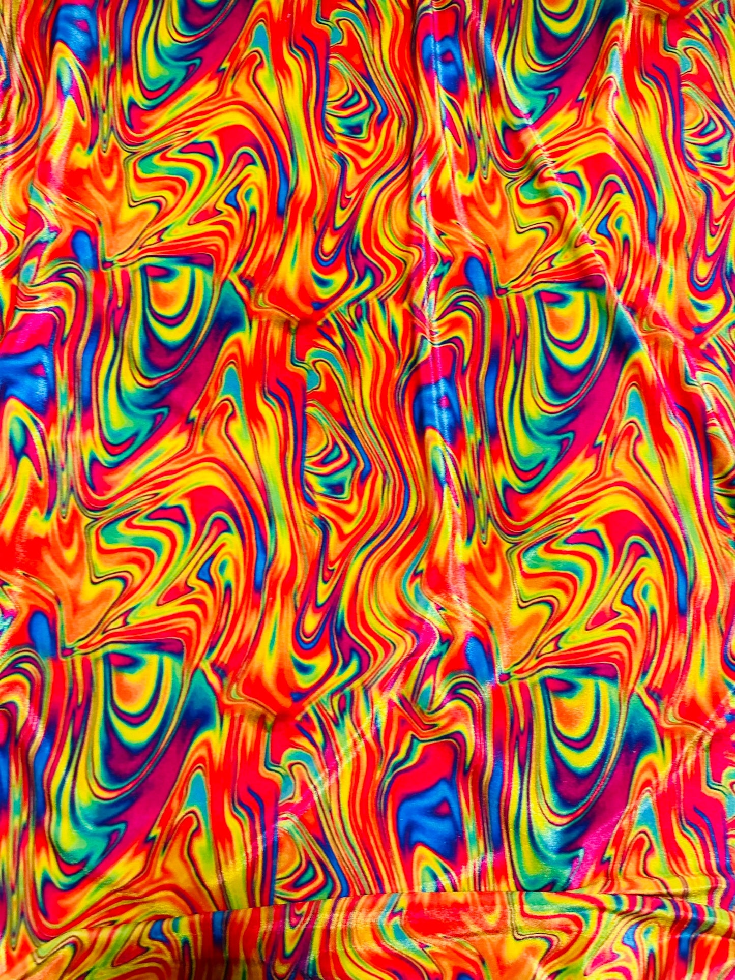 New Lava abstract design Multicolor print on great quality of stretch velvet 4-way stretch 58/60” Sold by the YD. Ships worldwide from L.A