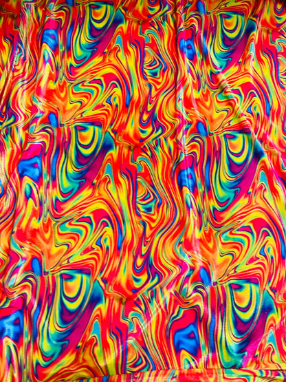 New Lava abstract design Multicolor print on great quality of stretch velvet 4-way stretch 58/60” Sold by the YD. Ships worldwide from L.A