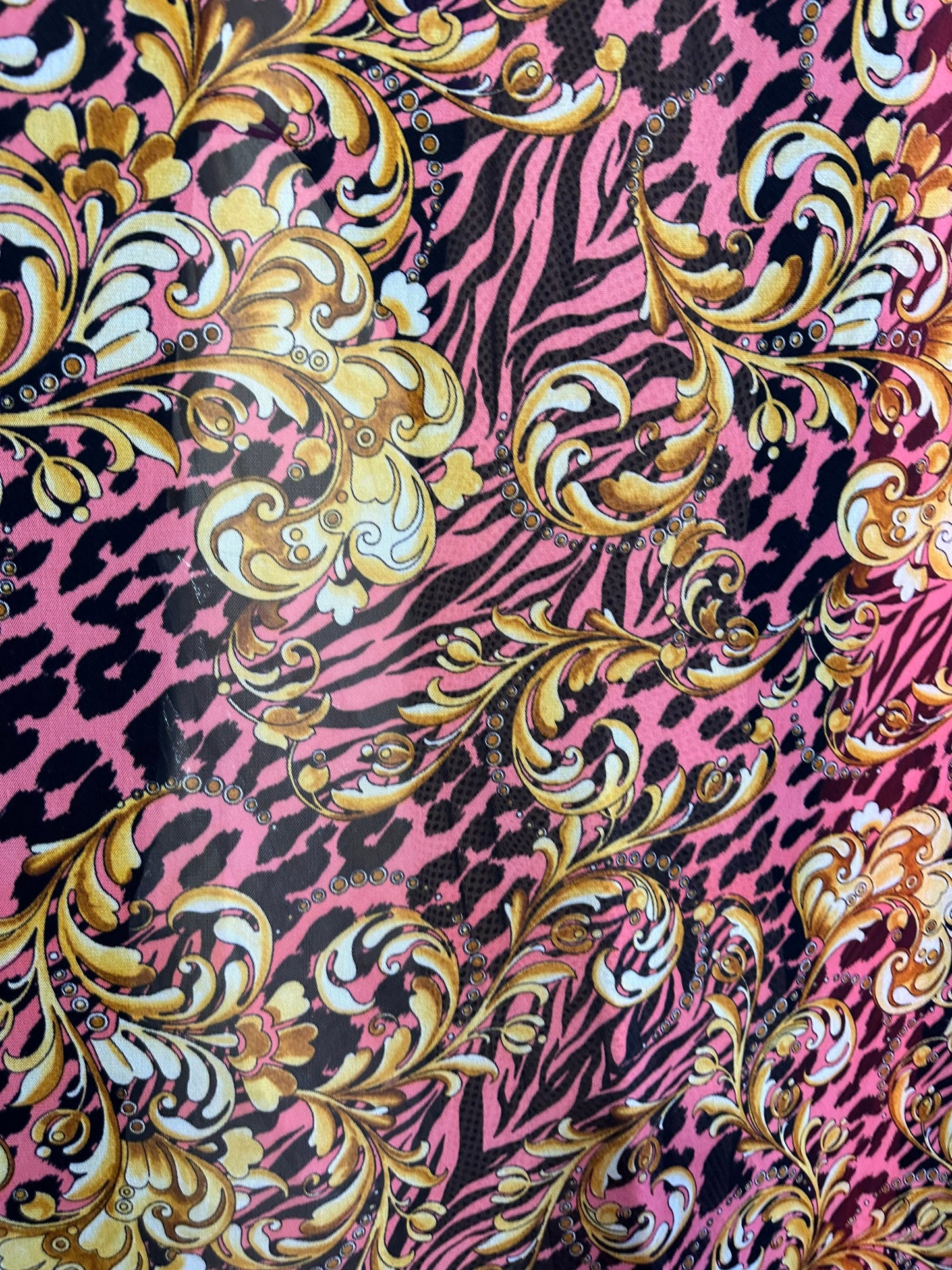 New Brand fashion design print on great quality of power mesh 4-way stretch 58/60” Sold by the YD. Ships worldwide from LA