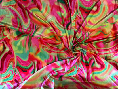 New Lava Abstract design print on great quality of stretch velvet 4-way stretch 58/60” Sold by the YD. Ships worldwide from Los Angeles CA