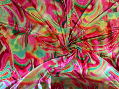 New Lava Abstract design print on great quality of stretch velvet 4-way stretch 58/60” Sold by the YD. Ships worldwide from Los Angeles CA