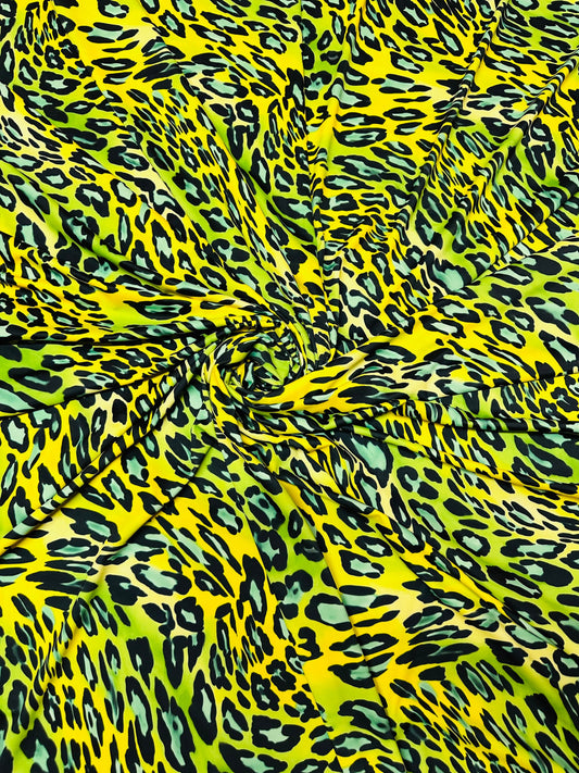 New Leopard design print on great quality of nylon spandex 4-way stretch 58/60” Sold by the YD. Ships worldwide from L.A