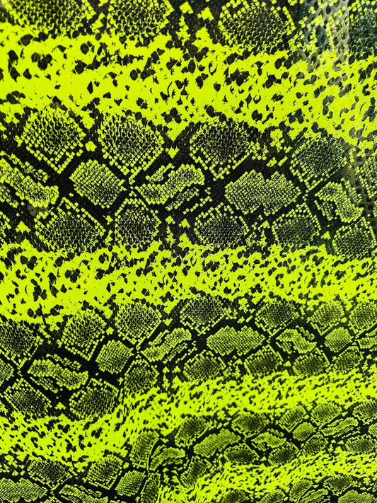 Exotic Boa snake design print on great quality of power mesh 4-way stretch 58/60” Sold by the YD. Ships worldwide from L.A