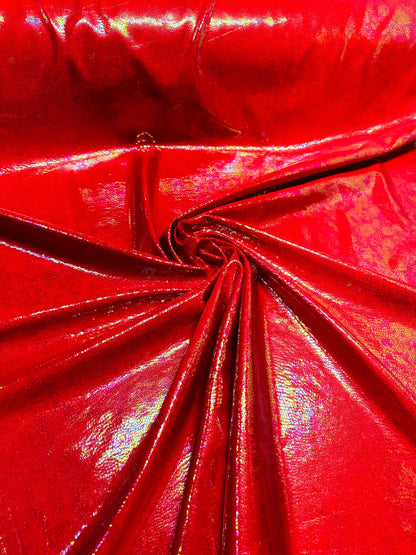 New Iridescent Reptile design hologram metallic nylon spandex 4-way stretch 58/60” Sold by the YD.