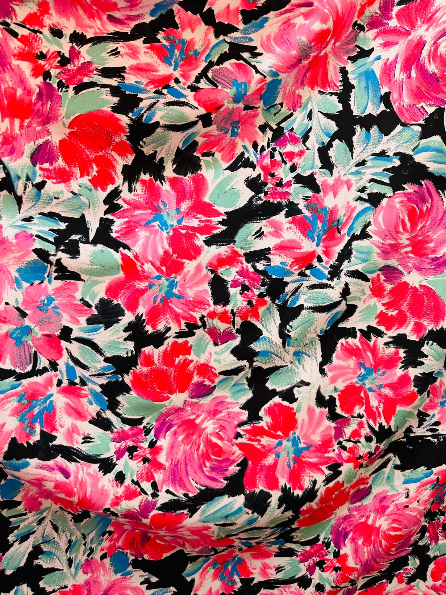 Floral design multicolor print on great quality of nylon spandex 4-way stretch 58/60” Sold by the YD. Ships worldwide from Los Angeles CA