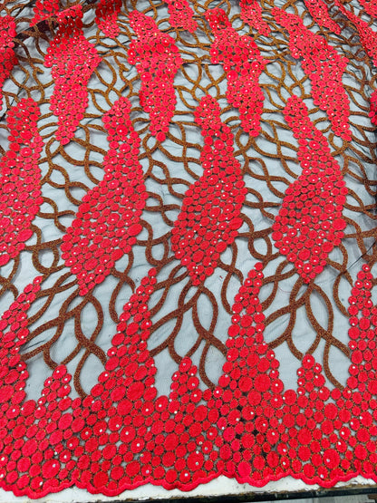 France lace peacock design embroidered high quality lace 2-way stretch 50/52” Sold by the YD.