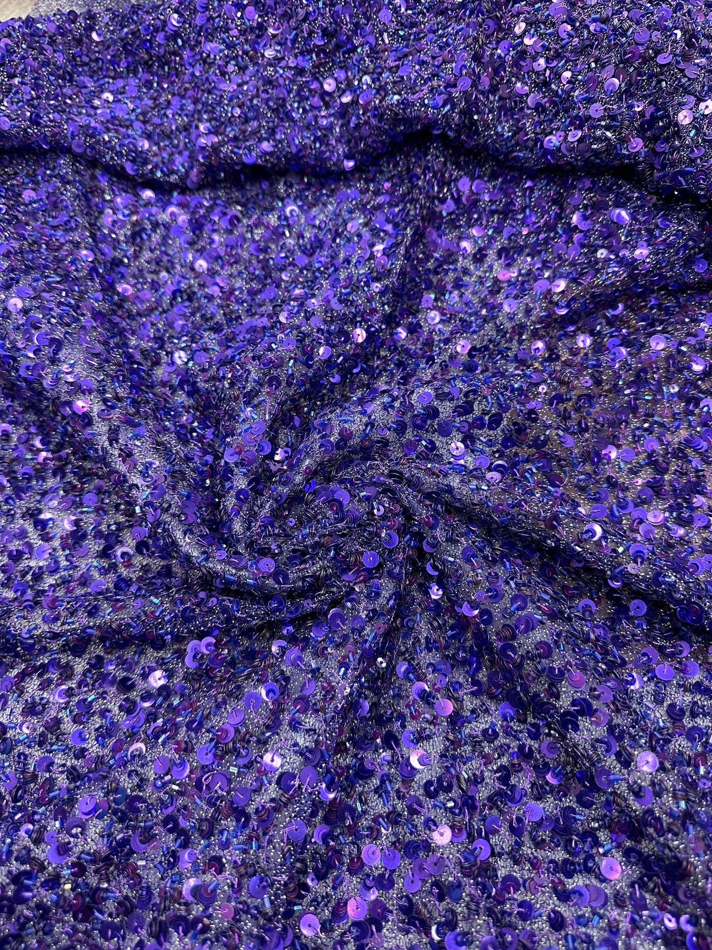 France luxury sequins and beaded lace on stretch silky mesh 2-way stretch high quality fabric for elegant dresses and fashion apparel