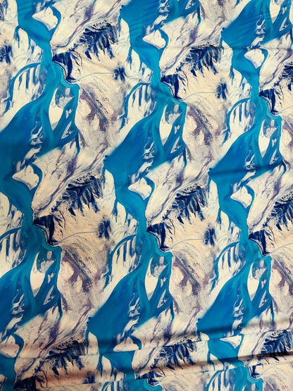 Iceberg design print on best quality of nylon spandex 4-way stretch 58/60” Sold by the YD. Ships worldwide from Los Angeles California USA
