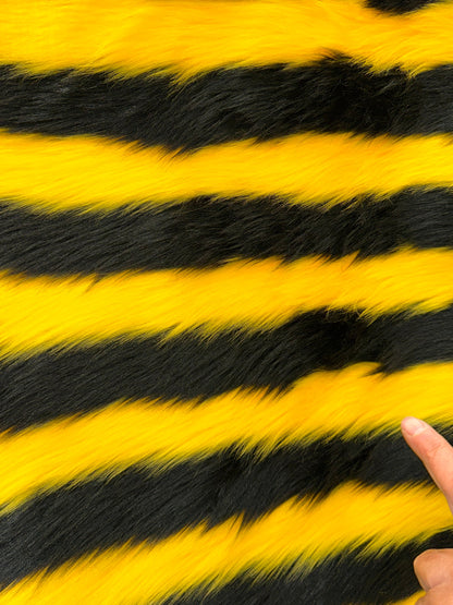Luxury Faux Fur stripes design high quality Sold by the YD. Ships worldwide from Los Angeles California USA