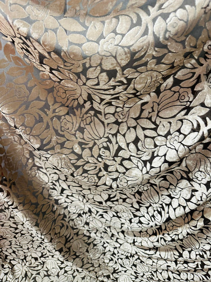 New Luxury floral design burnout stretch velvet 2-way stretch 58/60” Sold by the YD. Ships worldwide from Los Angeles California USA