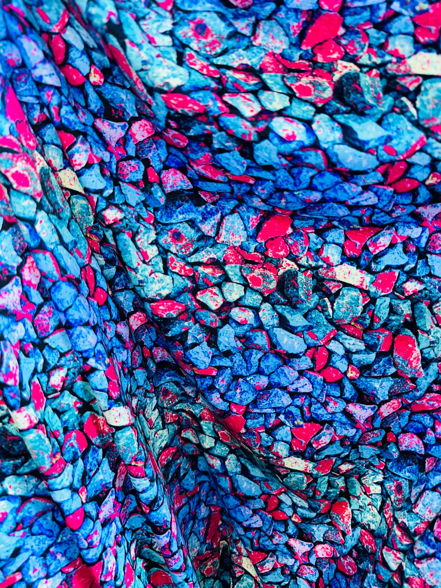 Pebbles abstract design print on best quality of nylon spandex 4-way stretch 58/60”