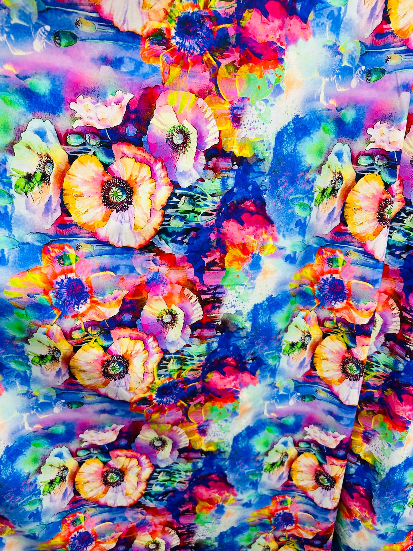 New Abstract Floral design print on great quality of nylon spandex 4-way stretch 58/60”