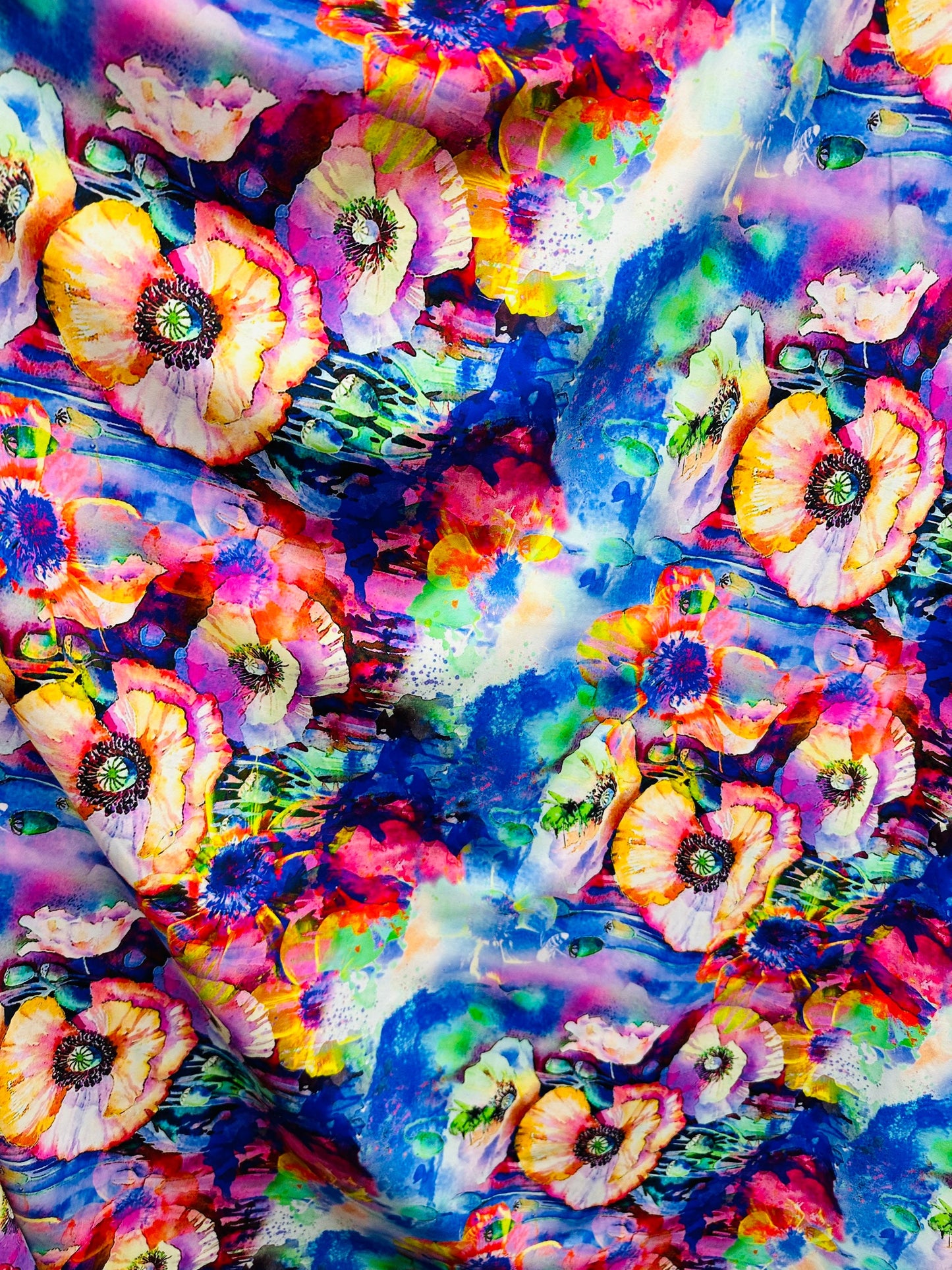 New Abstract Floral design print on great quality of nylon spandex 4-way stretch 58/60”