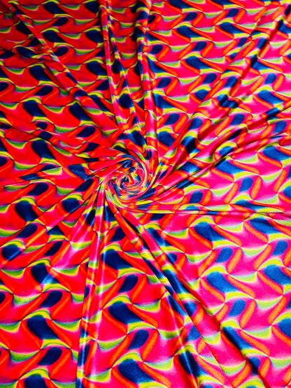 New Modern abstract design print on best quality of stretch velvet 4-way stretch 58/60” Sold by the YD. Ships worldwide from L.A