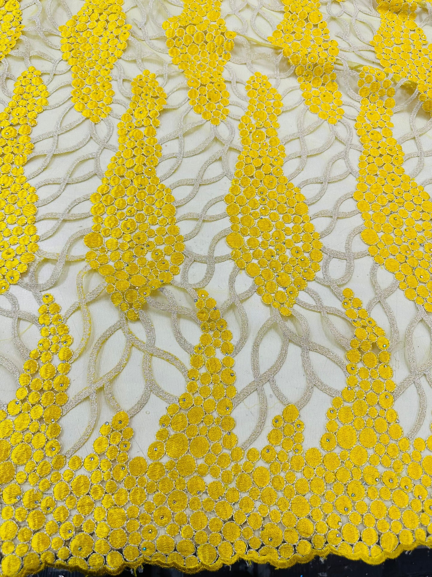 France lace peacock design embroidered high quality lace 2-way stretch 50/52” Sold by the YD.