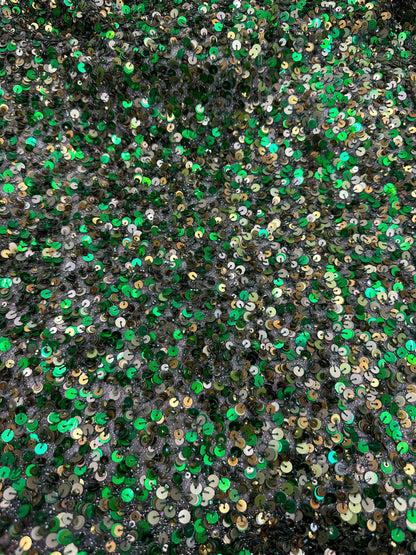 France luxury sequins and beaded lace on stretch silky mesh 2-way stretch high quality fabric for elegant dresses.