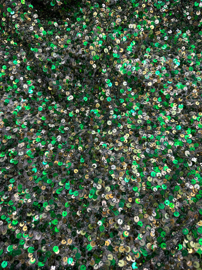 France luxury sequins and beaded lace on stretch silky mesh 2-way stretch high quality fabric for elegant dresses.