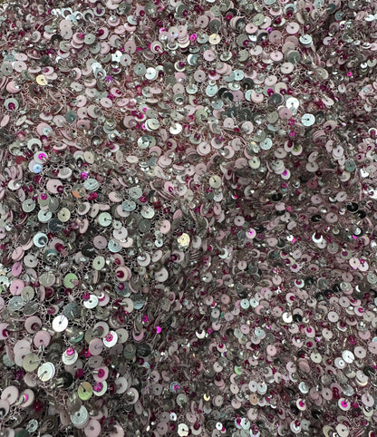 France luxury sequins and beaded lace on stretch silky mesh 2-way stretch high quality fabric for elegant dresses and fashion apparel