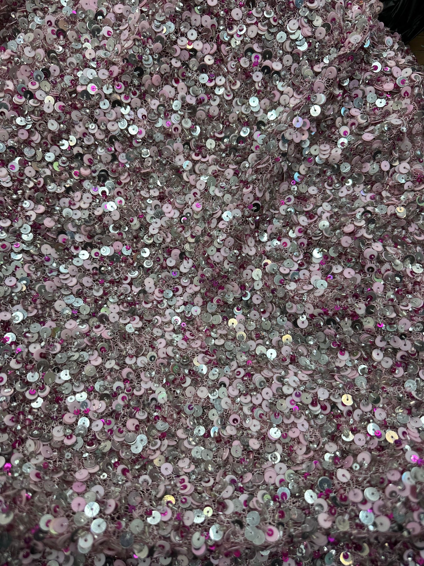 France luxury sequins and beaded lace on stretch silky mesh 2-way stretch high quality fabric for elegant dresses and fashion apparel
