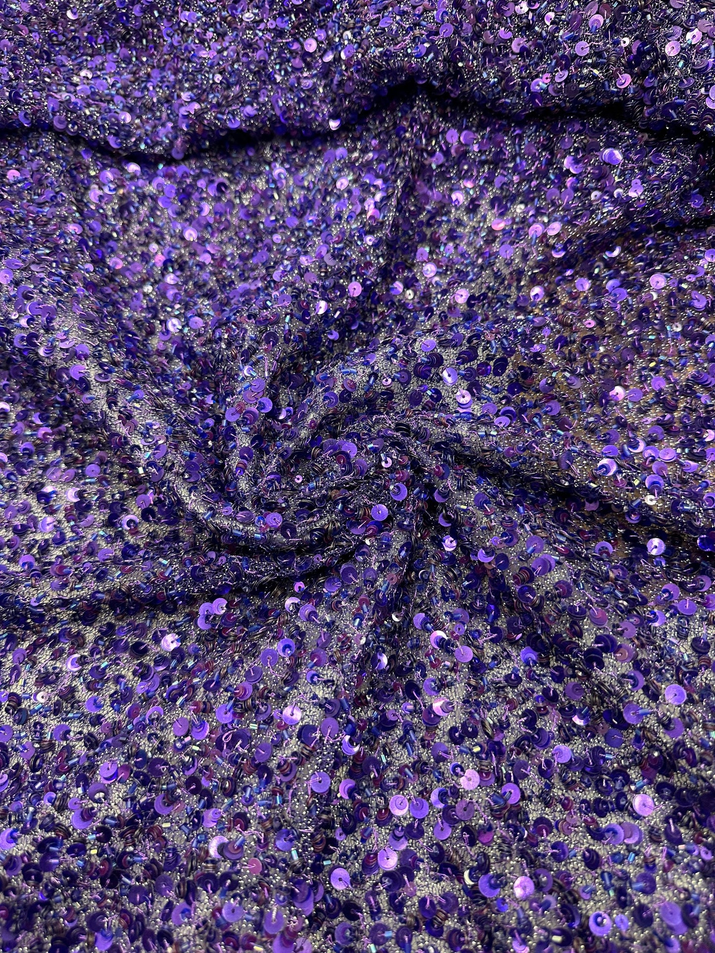 France luxury sequins and beaded lace on stretch silky mesh 2-way stretch high quality fabric for elegant dresses and fashion apparel