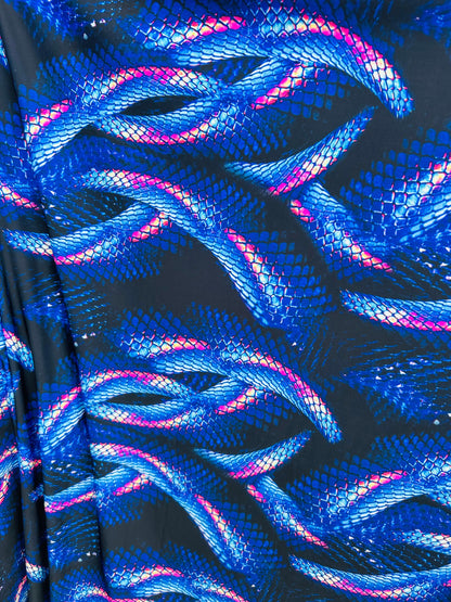 Anaconda Amazon design exotic snake print on great quality of nylon spandex 4-way stretch 58/60”
