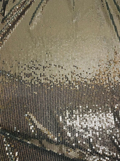 Sequins designs on stretch mesh 2-way stretch 55/57” Sold by the YD.
