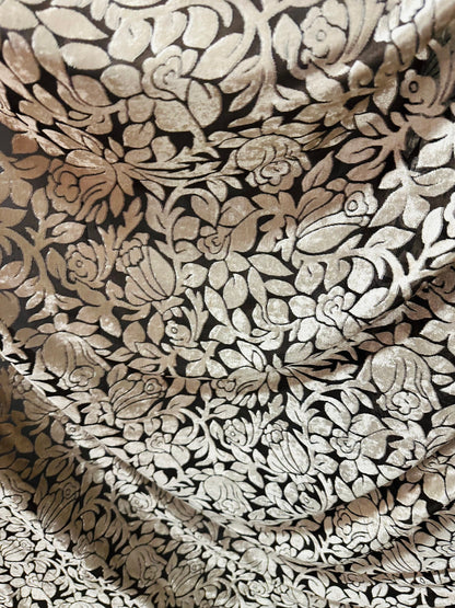 New Luxury floral design burnout stretch velvet 2-way stretch 58/60” Sold by the YD. Ships worldwide from Los Angeles California USA