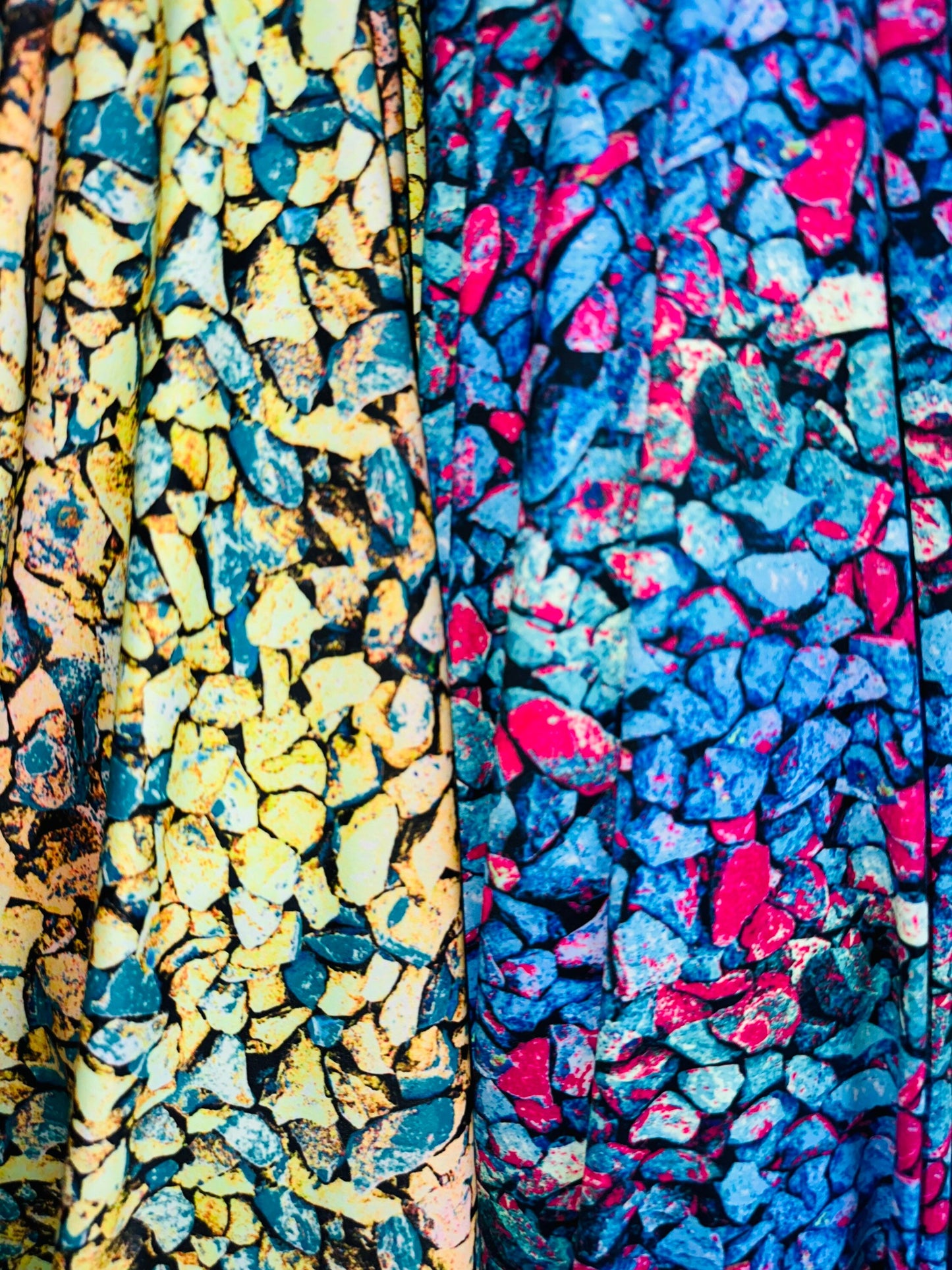 Pebbles abstract design print on best quality of nylon spandex 4-way stretch 58/60”