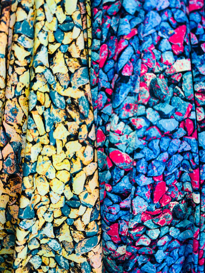 Pebbles abstract design print on best quality of nylon spandex 4-way stretch 58/60”
