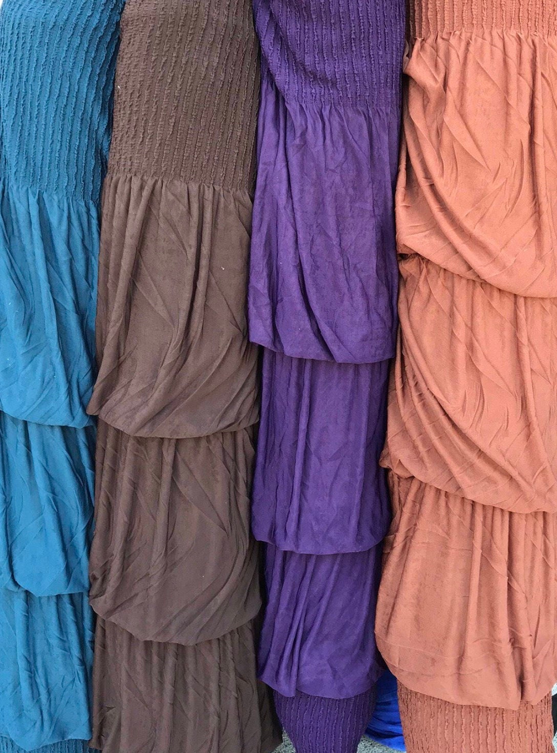 Luxury 3 layer ruffle design poly spandex high quality fabrics 36” Sold by the YD. Ships worldwide from Los Angeles California USA