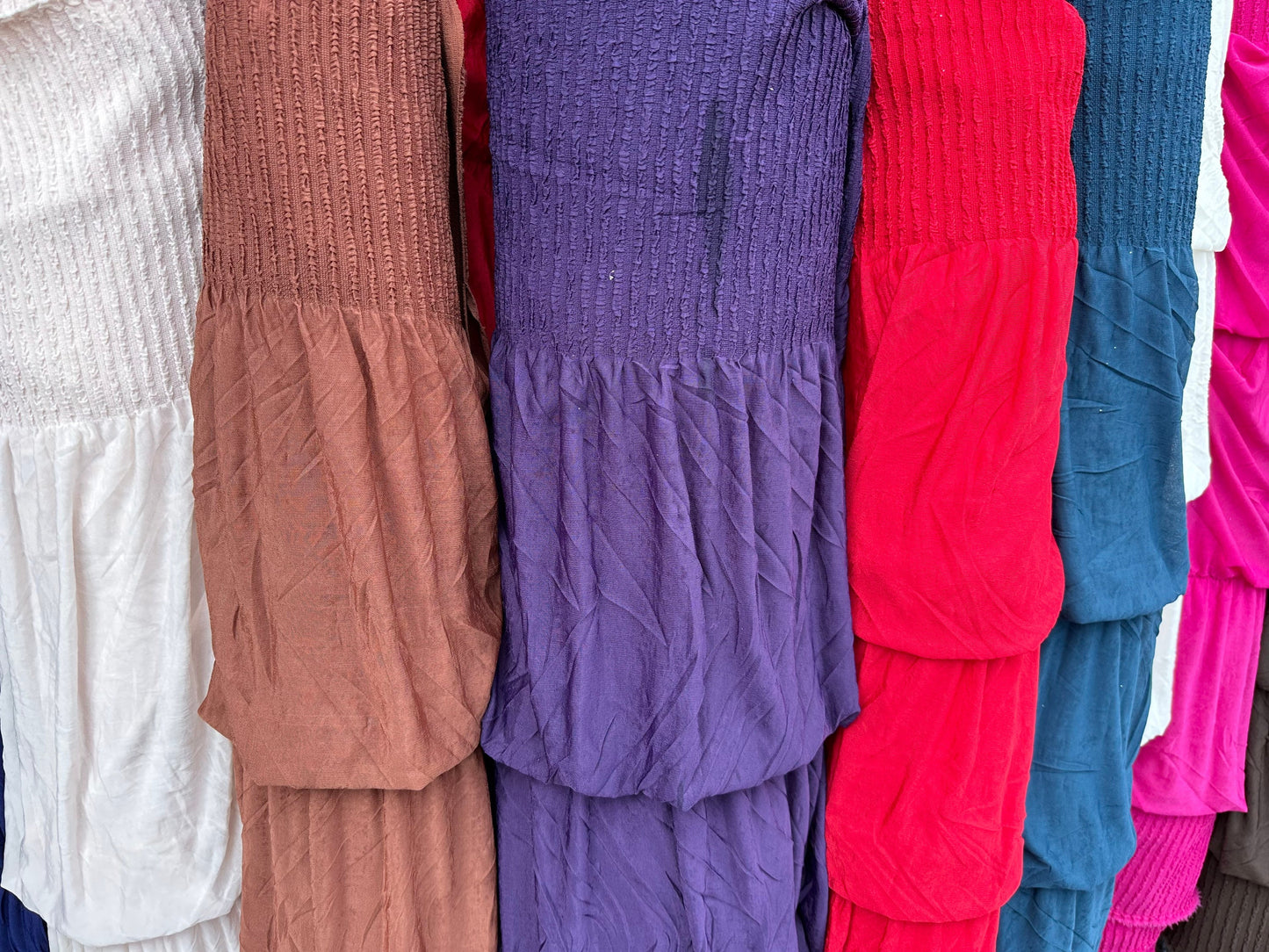 Luxury 3 layer ruffle design poly spandex high quality fabrics 36” Sold by the YD. Ships worldwide from Los Angeles California USA