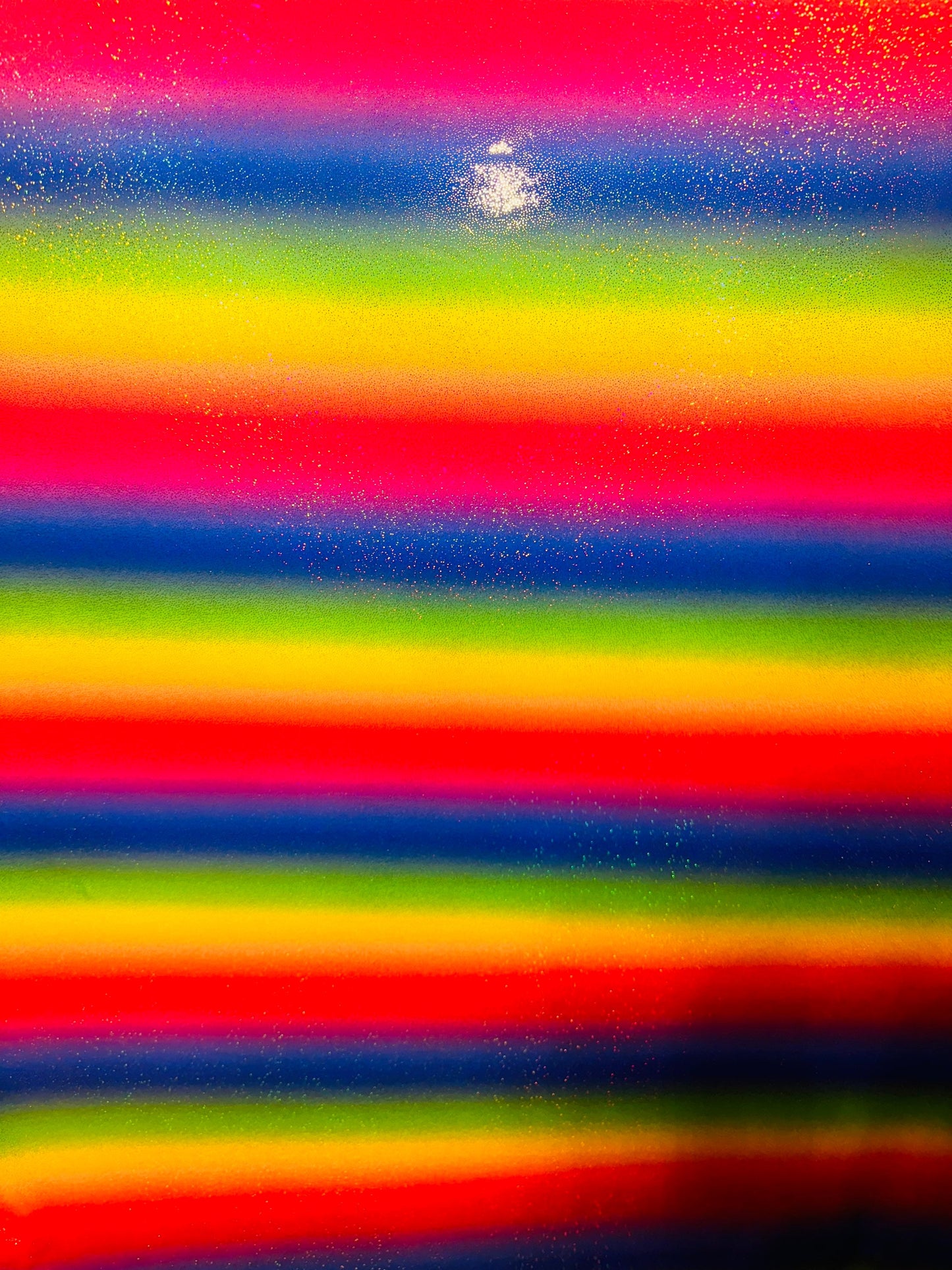 Rainbow design hologram metallic nylon spandex 4-way stretch 58/60” Sold by the YD. Ships worldwide from Los Angeles California USA