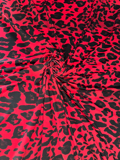 Exotic Leopard design print on great quality of nylon spandex 4-way stretch 58/60” Sold by the YD. Ships worldwide from L.A