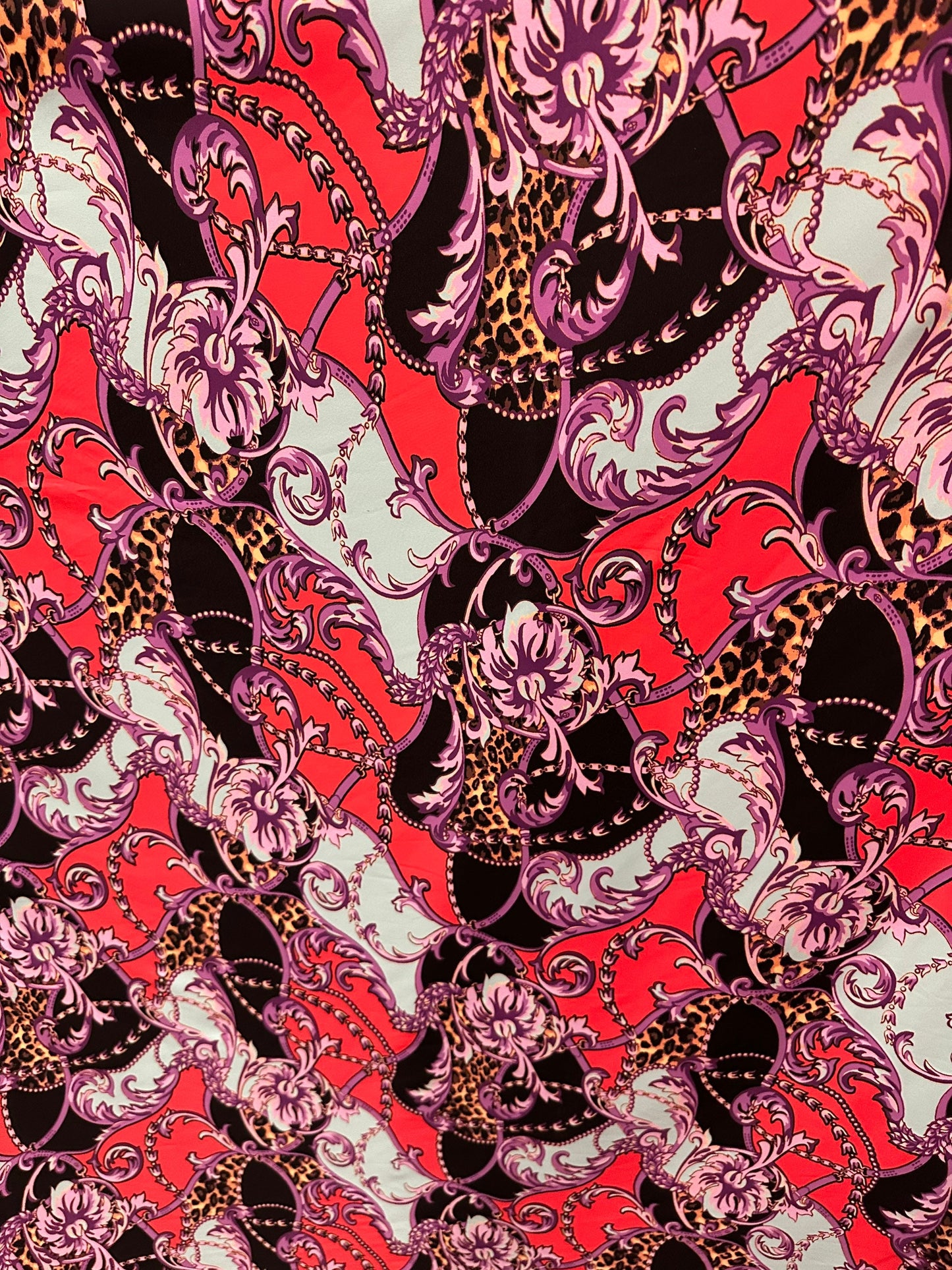 New Brand fashion design Lavender/Red print on great quality of nylon spandex 4-way stretch 58/59” Sold by the YD. Ships Worldwide From LA