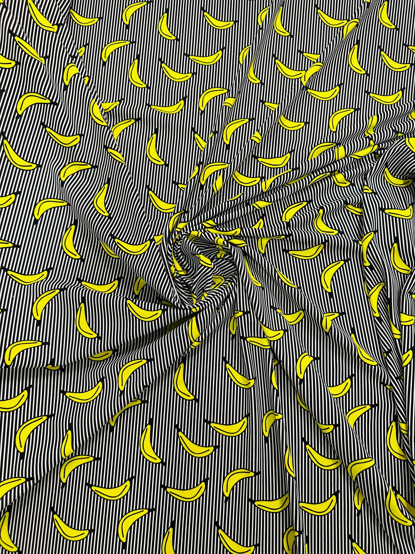 New banana design print on best quality of nylon spandex 4-way stretch 58/60” Sold by the YD. Ships worldwide from L.A