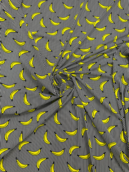 New banana design print on best quality of nylon spandex 4-way stretch 58/60” Sold by the YD. Ships worldwide from L.A
