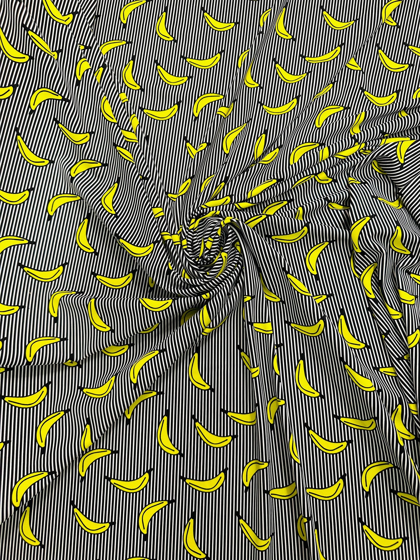New banana design print on best quality of nylon spandex 4-way stretch 58/60” Sold by the YD. Ships worldwide from L.A