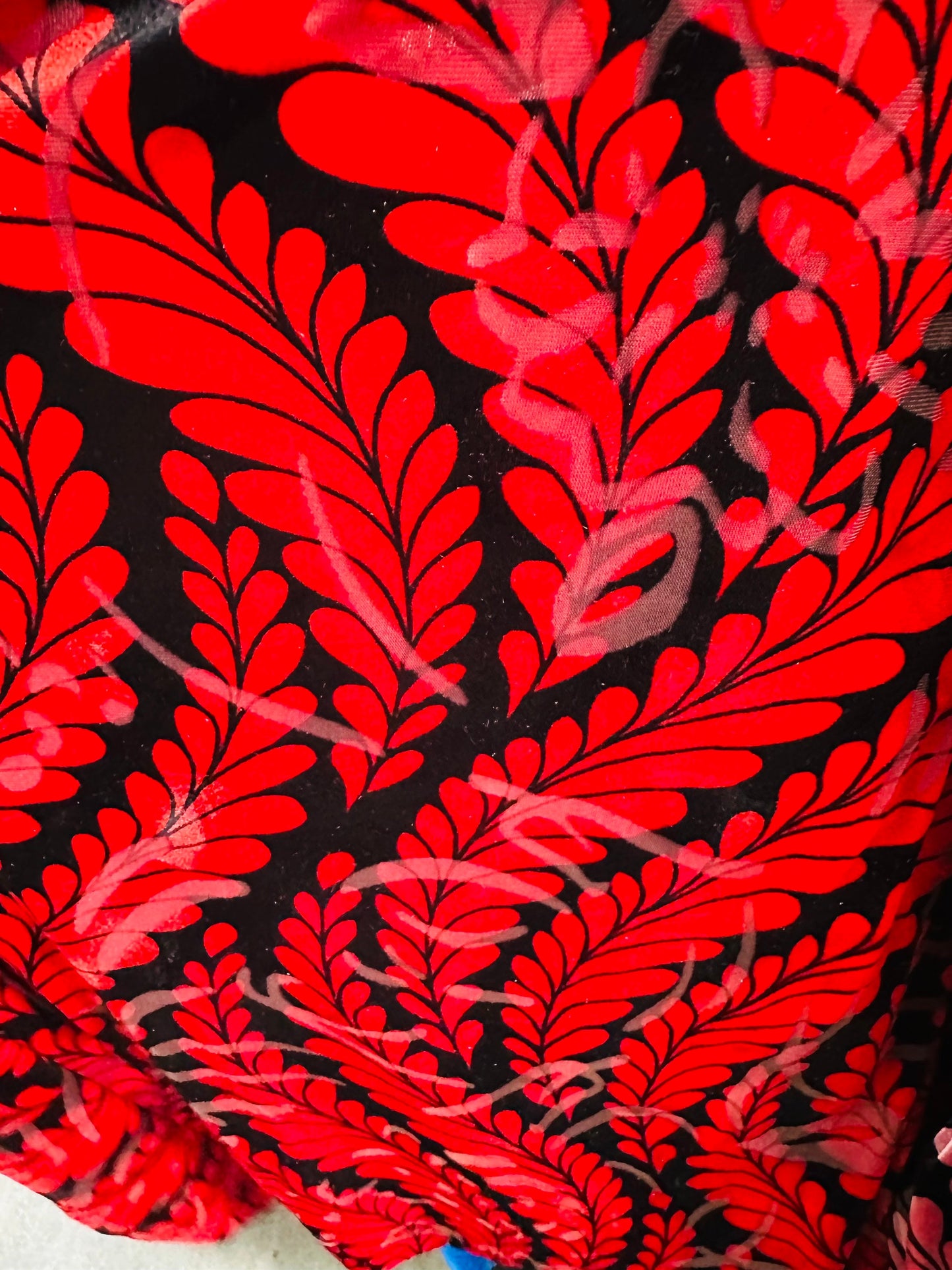 New Luxury Italian Burnout stretch velvet leaves abstract design silky high quality 4-way stretch 54/55” Sold by the YD. Ships worldwide