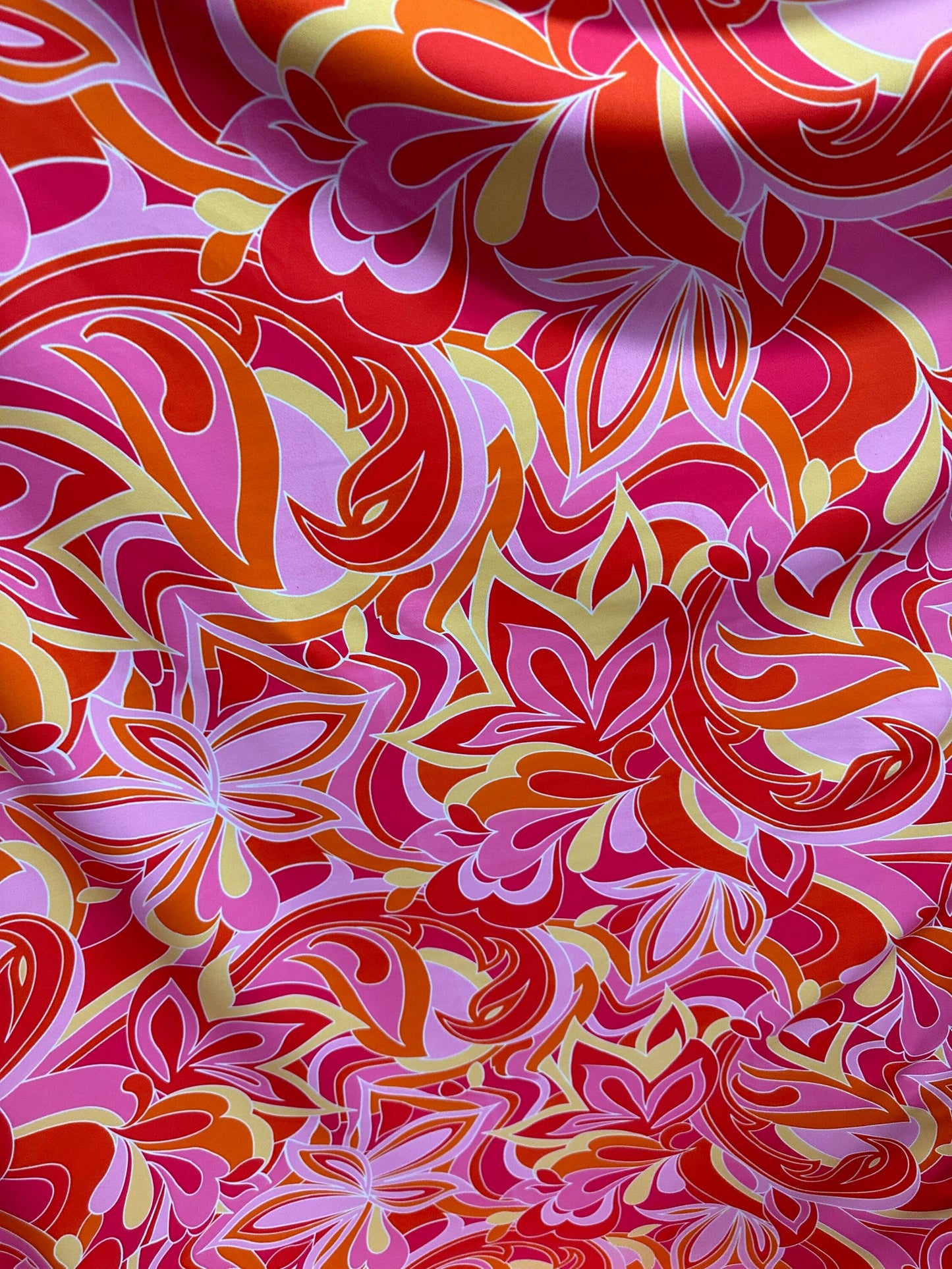 Floral abstract design print on best quality of nylon spandex 4-way stretch 58/60” Sold by the YD. Ships worldwide from L.A