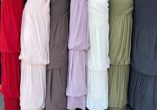 Luxury layer ruffle design poly spandex high quality fabrics 36” Sold by the YD. Ships worldwide from Los Angeles California USA