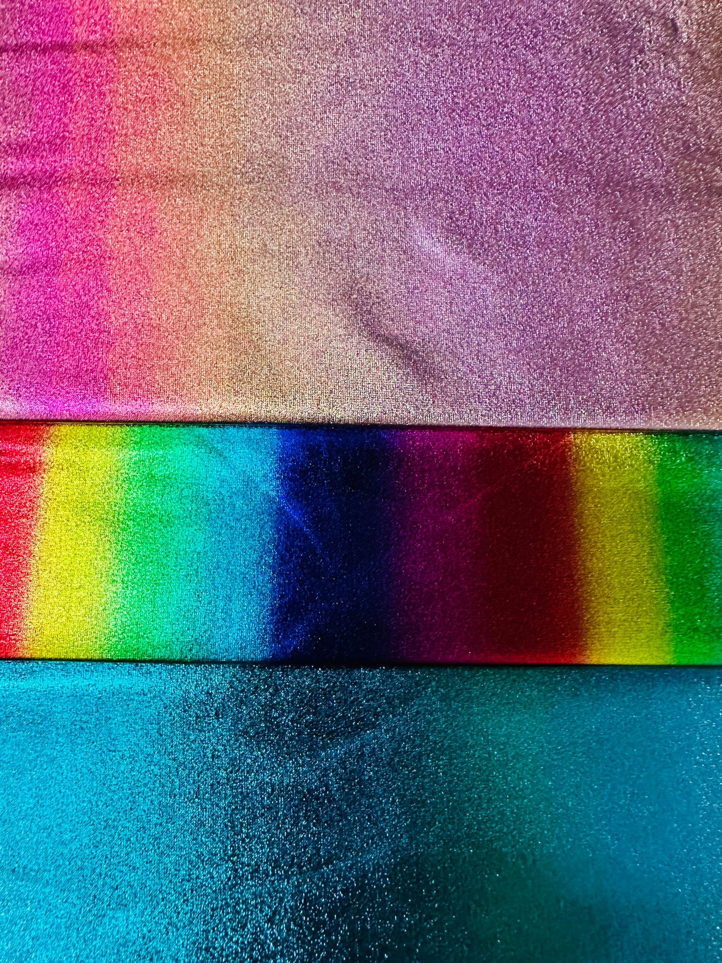 Ombre design all over foil nylon spandex 4-way stretch 58/60” Sold by the YD. Ships worldwide from Los Angeles California USA