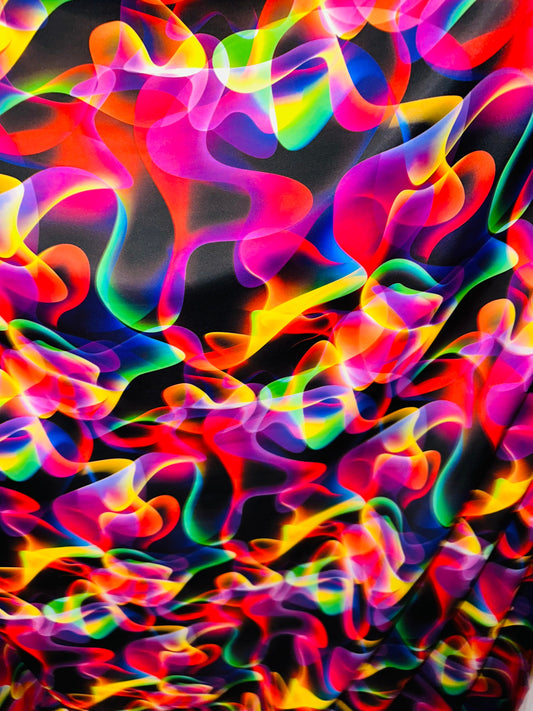 Luxury modern abstract design print on nylon spandex high quality, best quality spandex 4-way stretch 58/60” Sold by the YD.
