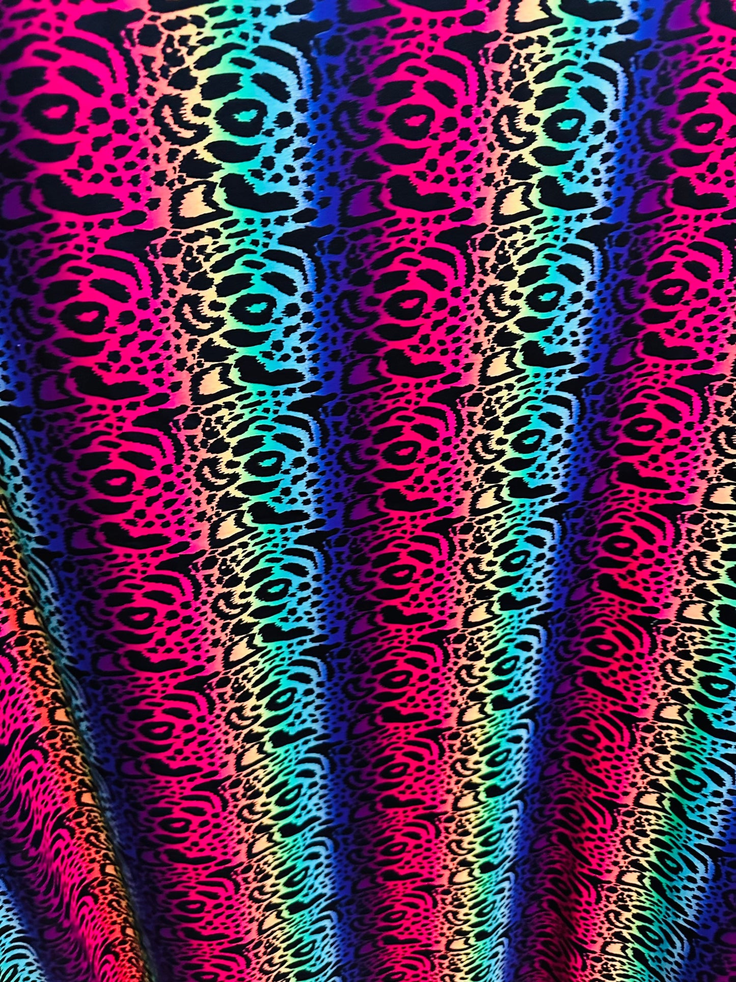 New Exotic Animal design rainbow print on best quality of nylon spandex 4-way stretch 58/60” Sold by the YD. Ships worldwide from LA