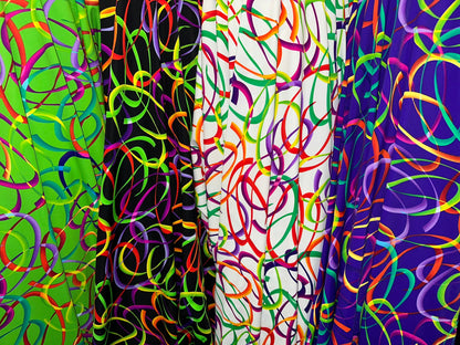 New Multi Confetti digital design print on best quality of nylon spandex 4-way stretch 58/60” Sold by the YD.