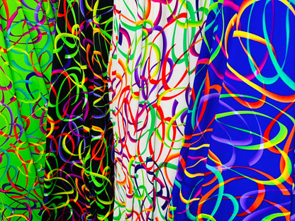 New Multi Confetti digital design print on best quality of nylon spandex 4-way stretch 58/60” Sold by the YD.