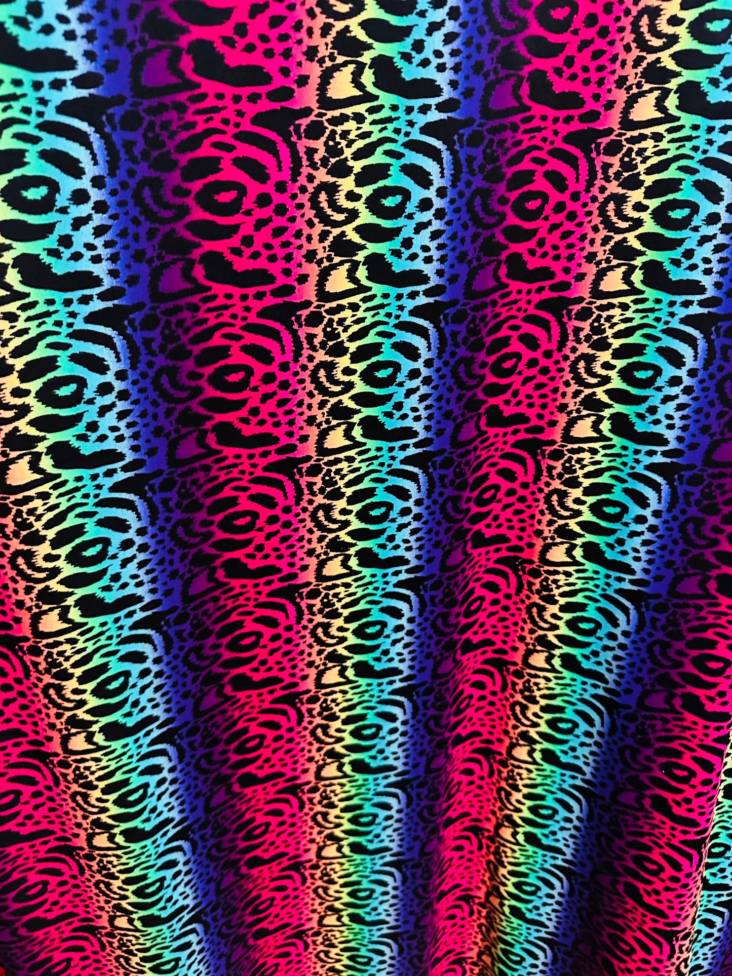 New Exotic Animal design rainbow print on best quality of nylon spandex 4-way stretch 58/60” Sold by the YD. Ships worldwide from LA