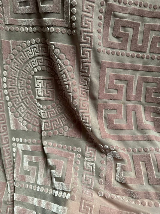New Luxury Fashion design burnout stretch velvet Blush pink 4-way stretch 58/60” Sold by the YD. Ships worldwide from L.A
