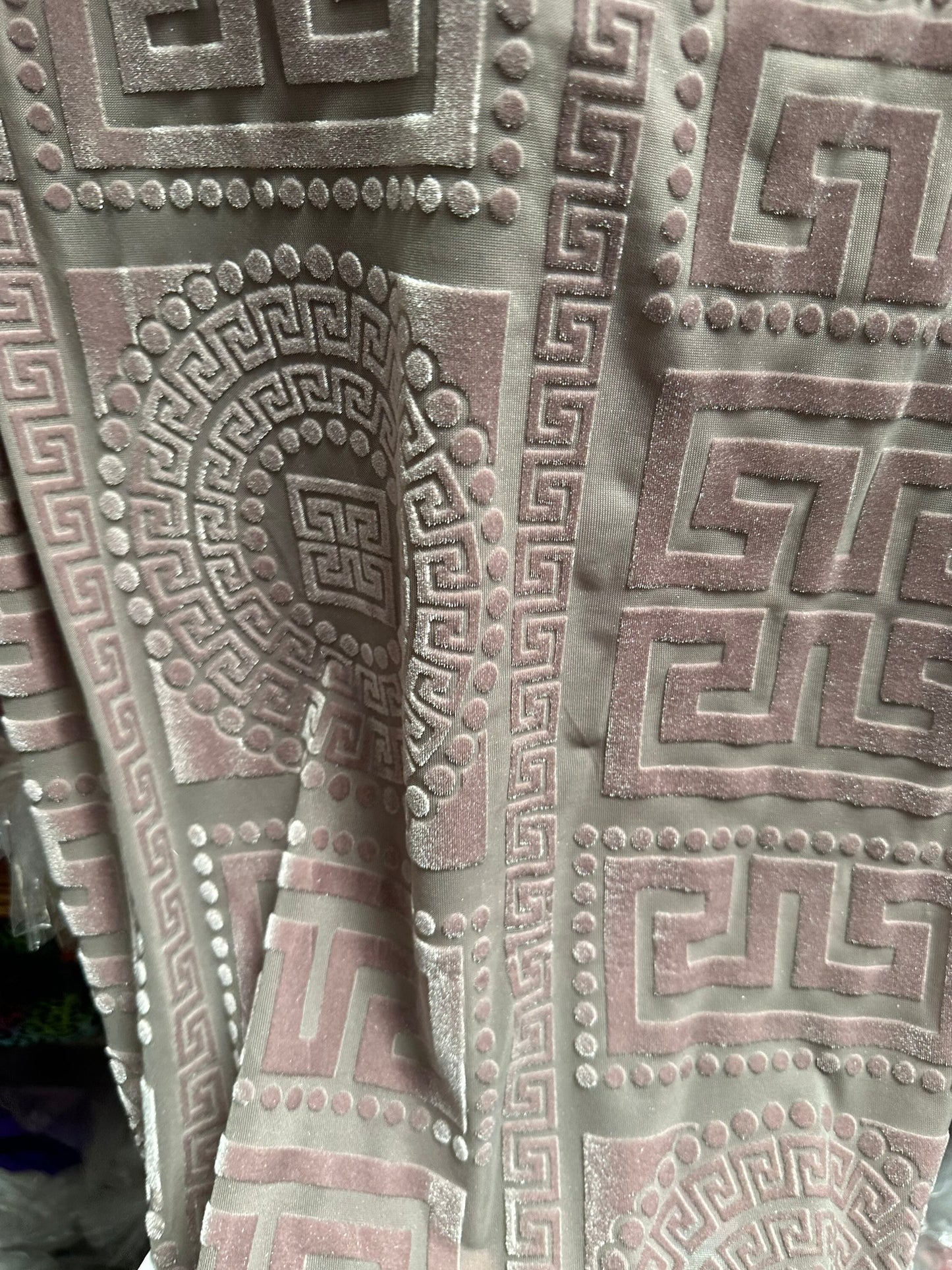 New Luxury Fashion design burnout stretch velvet Blush pink 4-way stretch 58/60” Sold by the YD. Ships worldwide from L.A