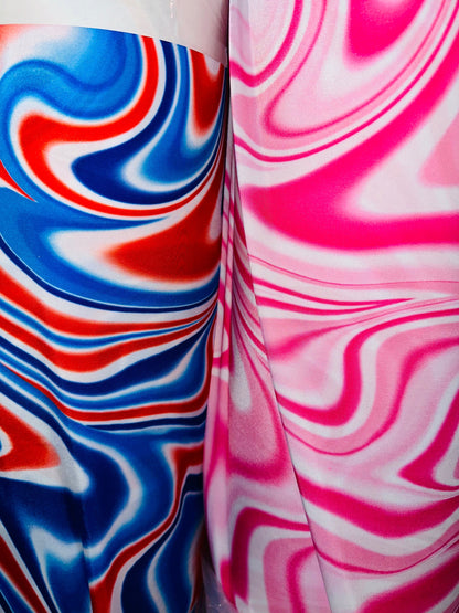 New Lava abstract design print on great quality of nylon spandex 4-way stretch 58/60”